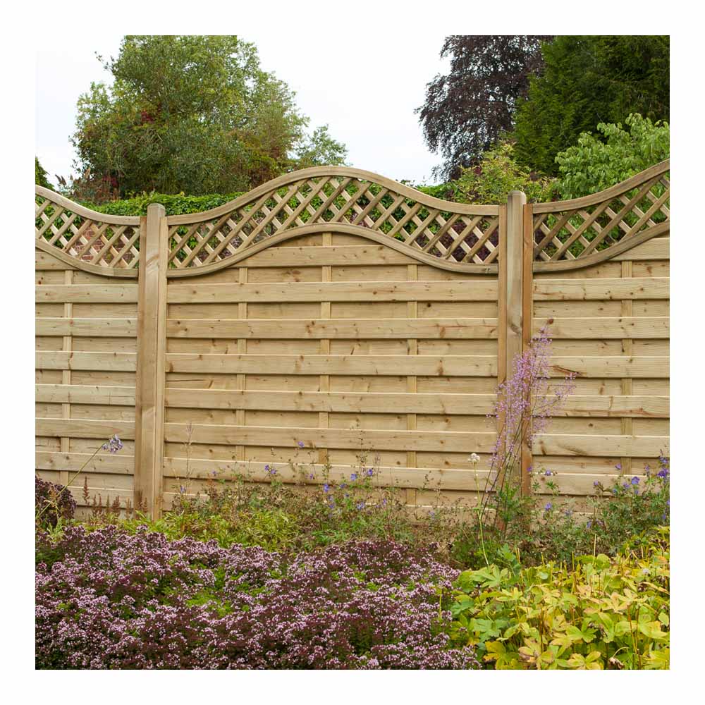 Forest Garden Europa Prague Pressure Treated Fence Panel 6 x 6ft 4 Pack Image 4
