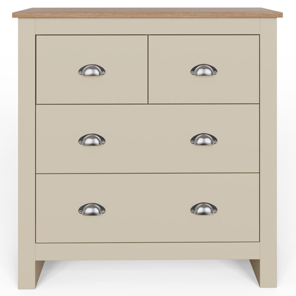 GFW Lancaster 4 Drawer Cream Chest of Drawers Image 2