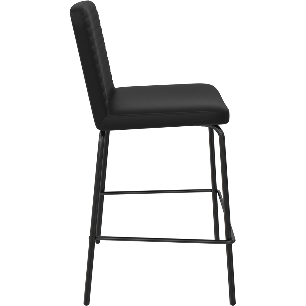 Dorel Corey Black Faux Leather Counter Stool Image 4