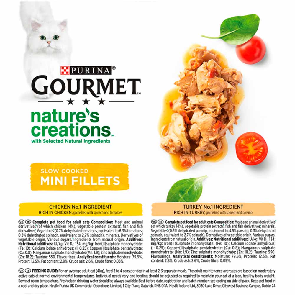 Gourmet Natures Creations Chicken and Turkey Cat Food 8 x 85g Image 4