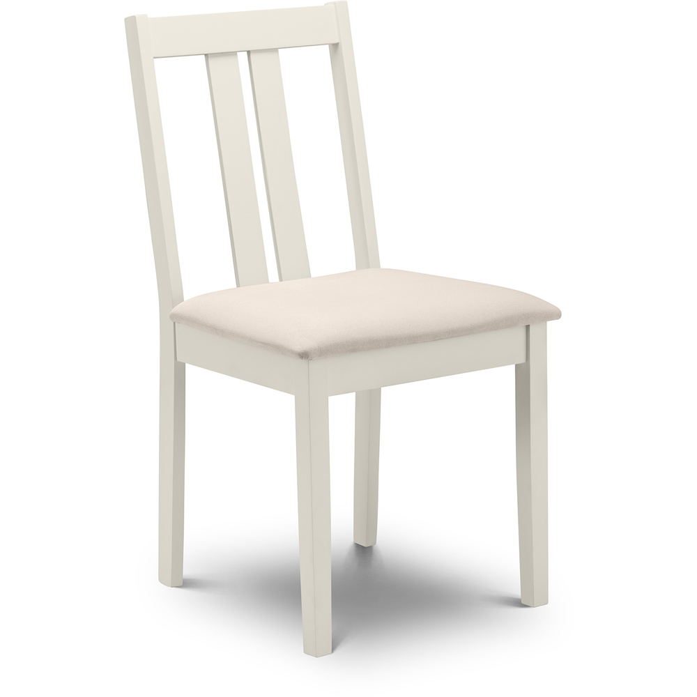 Julian Bowen Rufford Set of 2 Ivory Dining Chairs Image 3