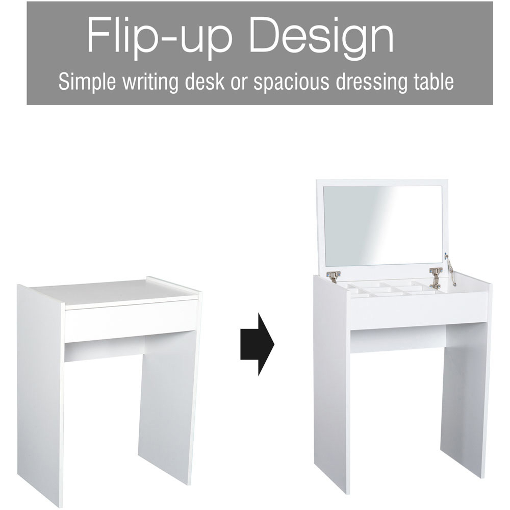 Portland White Multipurpose Dressing Table Set Image 5