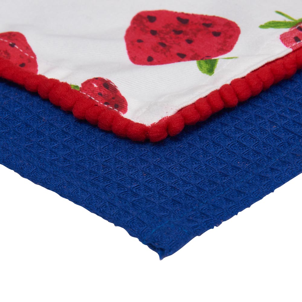 Wilko Strawberries Tea Towel 3 Pack Image 4