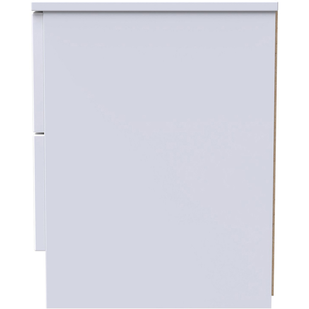 Crowndale Milan 4 Drawer White Gloss and White Bed Box Ready Assembled Image 3