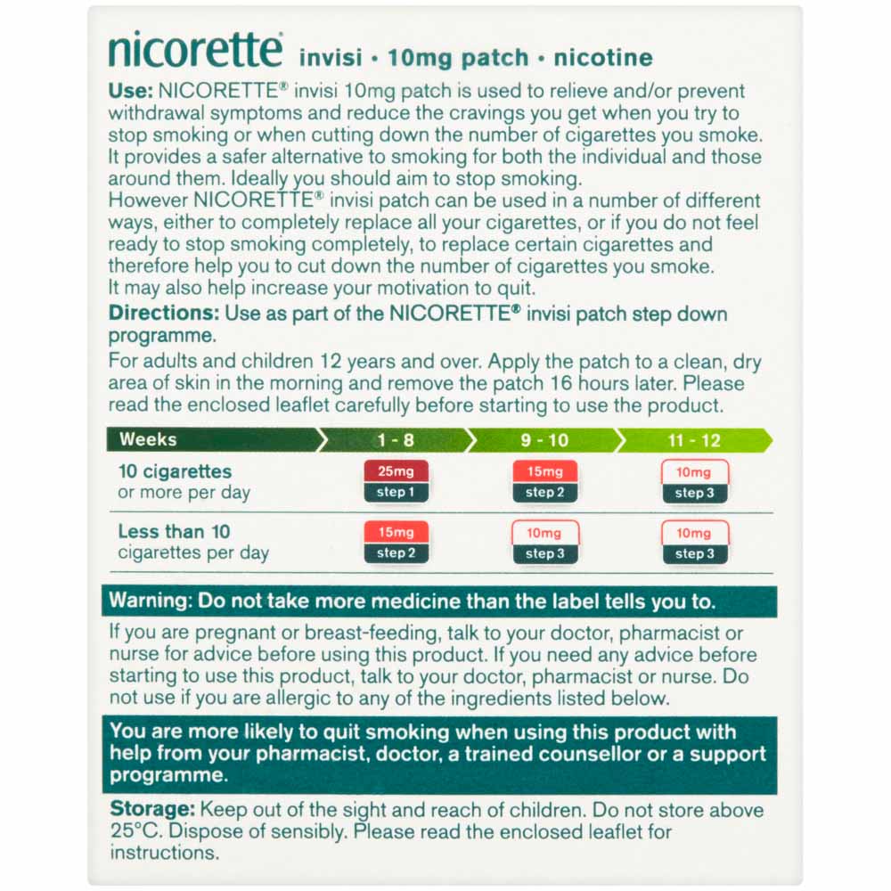 Nicorette Invisi Patch 10mg 7 pack Image 7