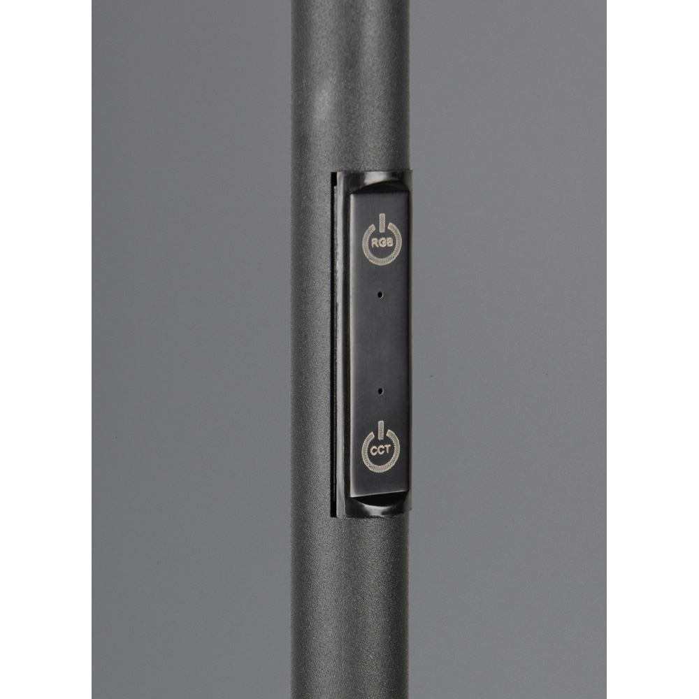 TRIO Samba Matt Black LED Floor Lamp with Remote Control Image 4