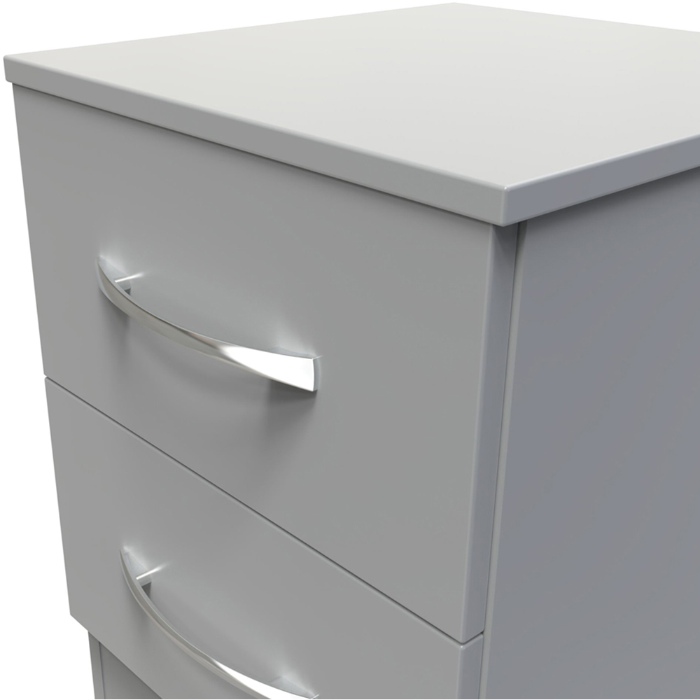 Crowndale Avon 2 Drawer Dusk Grey Bedside Cabinet Image 5