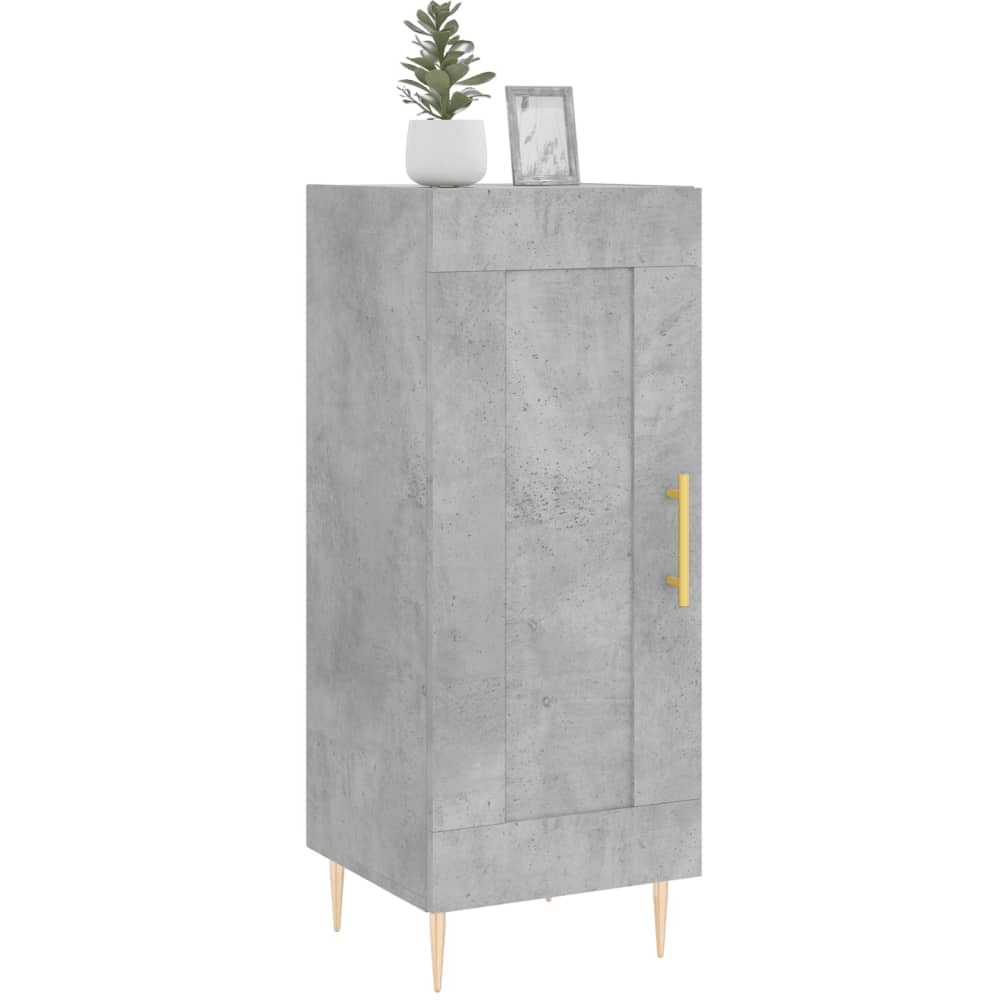 vidaXL Single Door Concrete Grey Wooden Sideboard Image 2