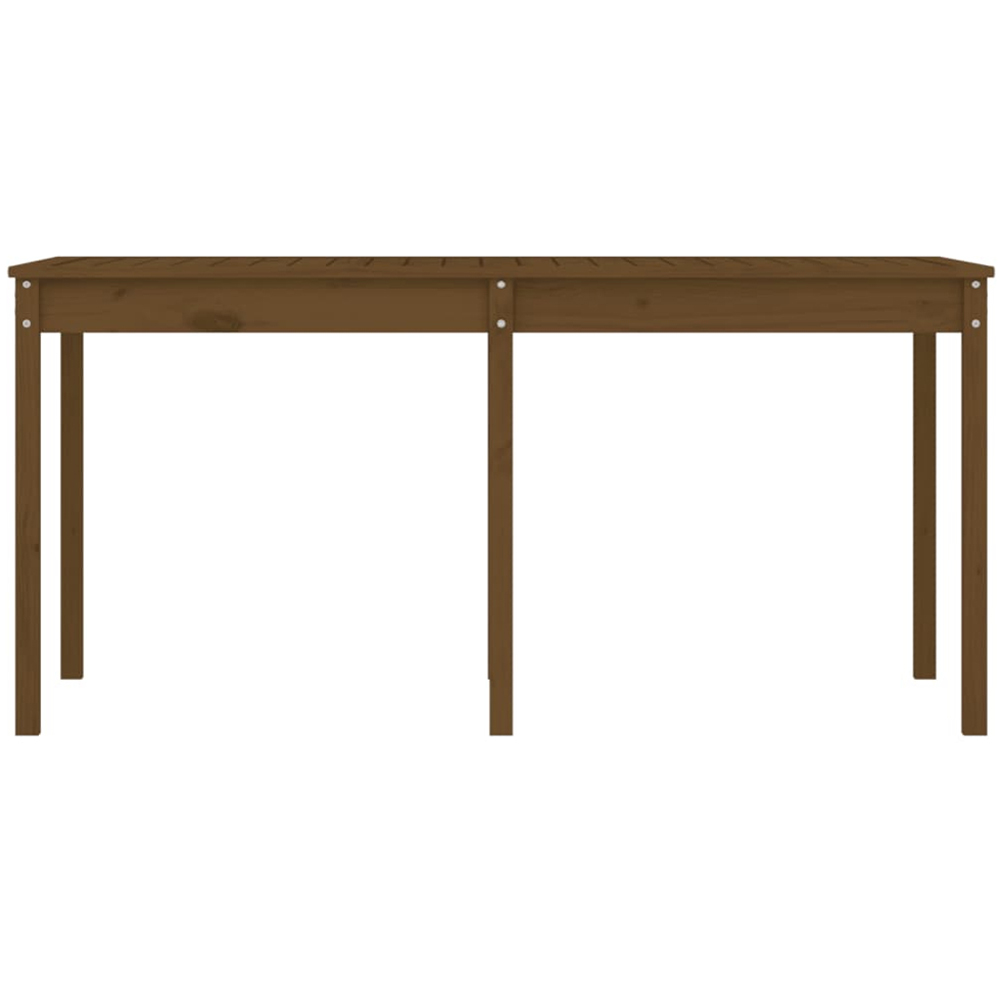vidaXL 6 Seater Solid Pine Wood Garden Dining Table Honey Brown Image 4