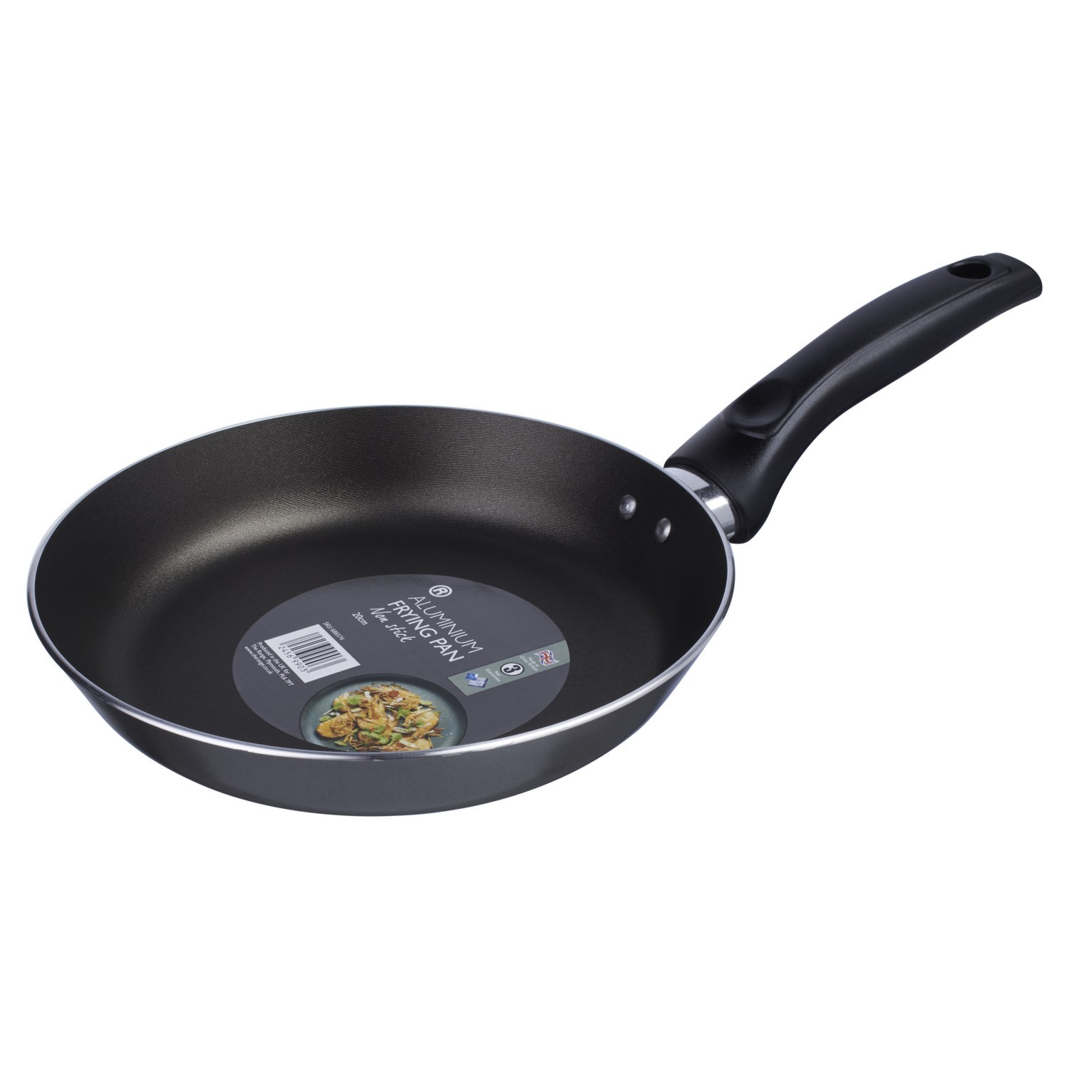 20cm Black Non Stick Aluminium Frying Pan Image