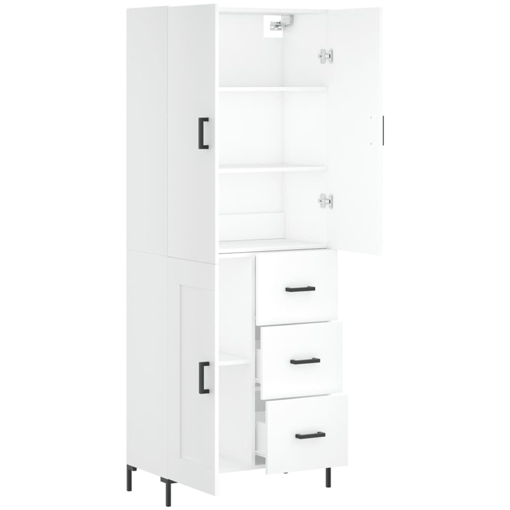 vidaXL 3 Door 3 Drawer White Highboard Image 4