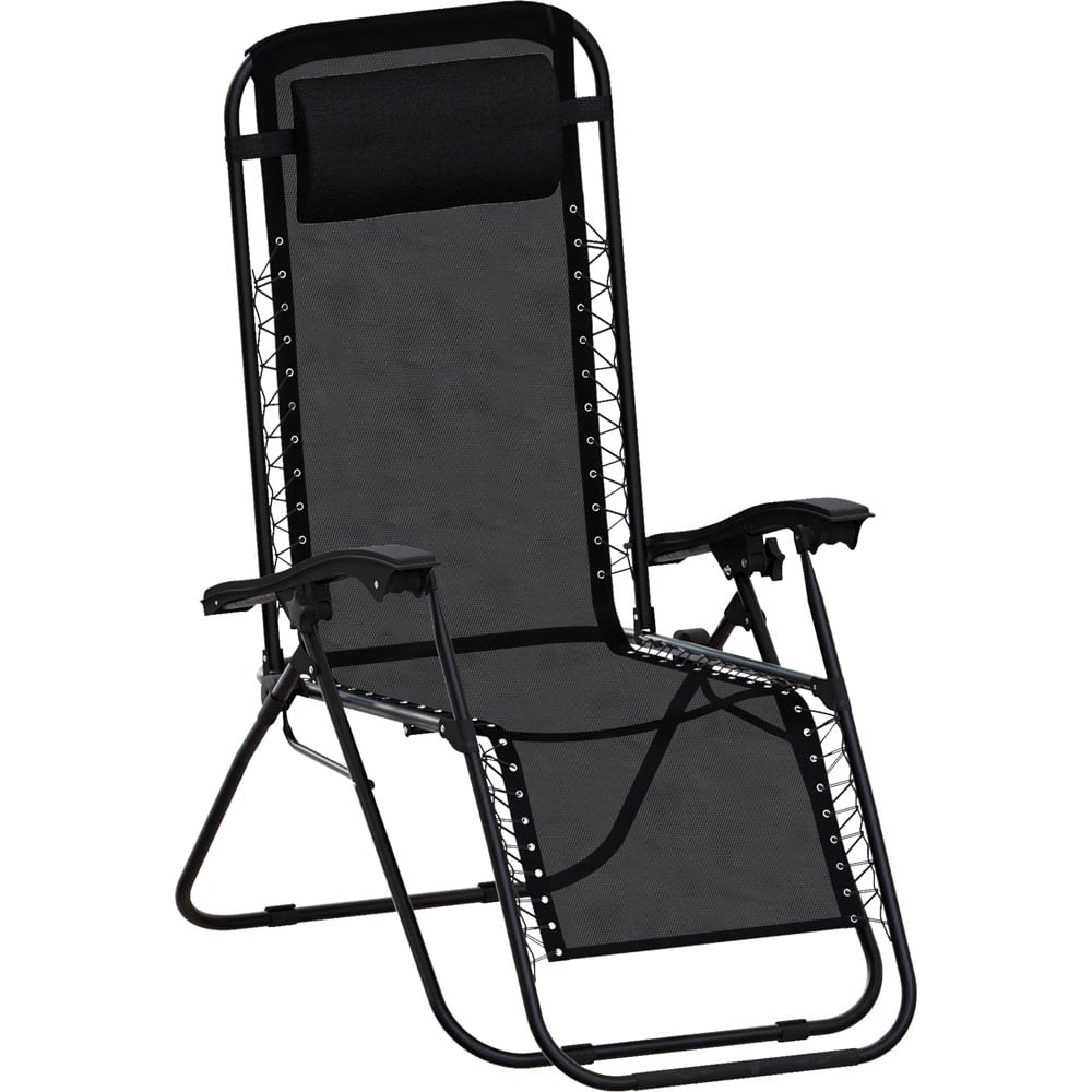 Garden Vida Set of 2 Black Zero Gravity Chairs Image 2