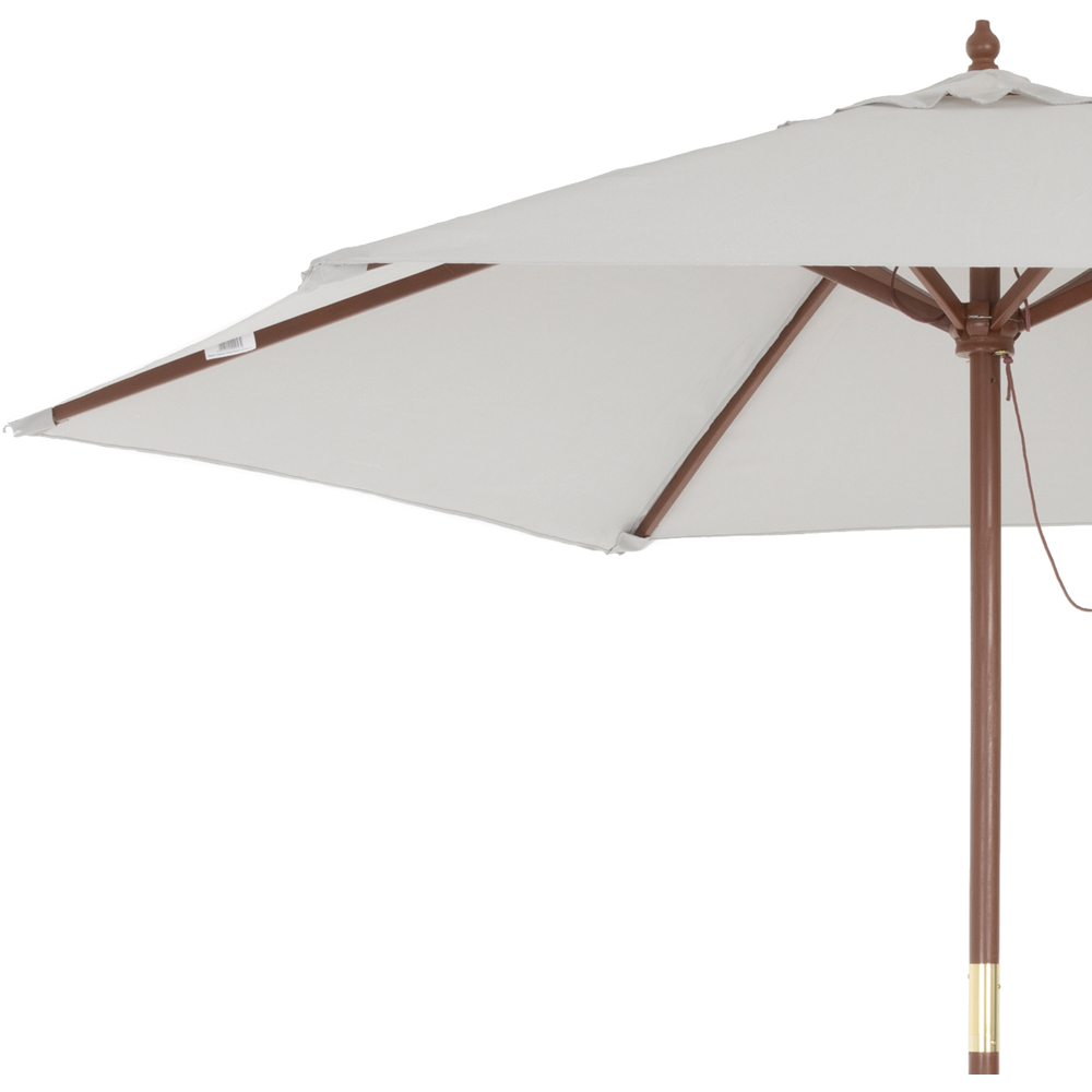 Charles Bentley Grey Wooden Parasol 2.4m Image 3