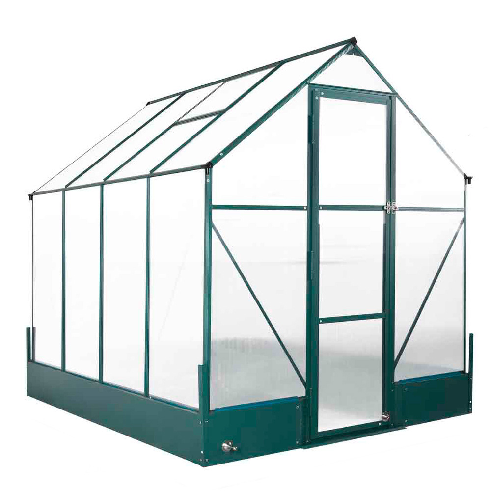 Outsunny Green Aluminium 6.2 x 8.2ft Walk In Greenhouse Image 1