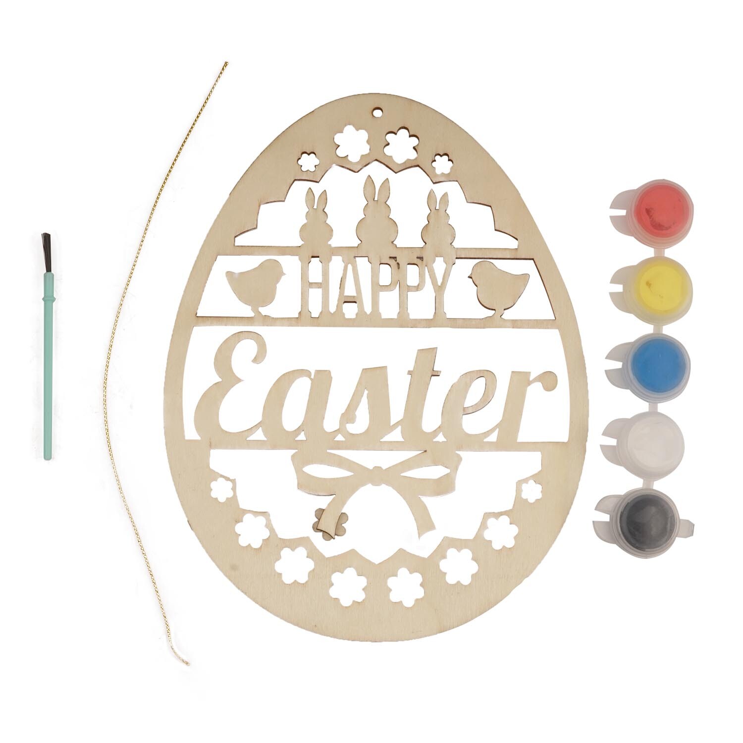 Paint Your Own Wooden Easter Sign Kit Image 1