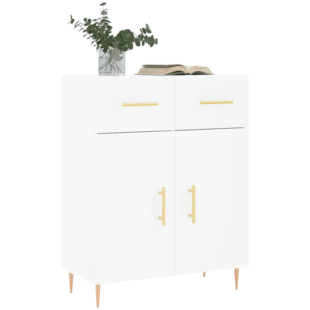 vidaXL 2 Door 2 Drawer White Sideboard Image 3