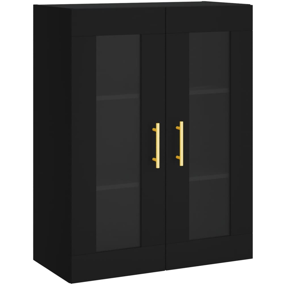 vidaXL 2 Door Black Wall Mounted Cabinet Image 2