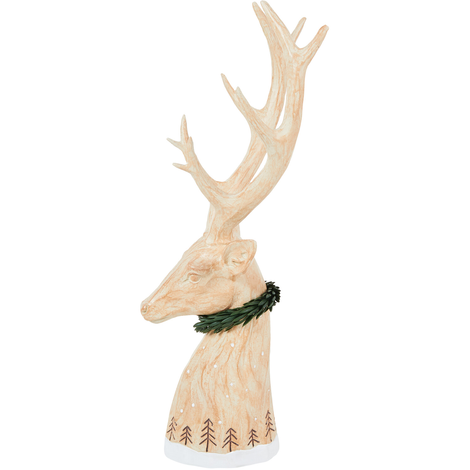 Wood Effect Deer Head Image 2