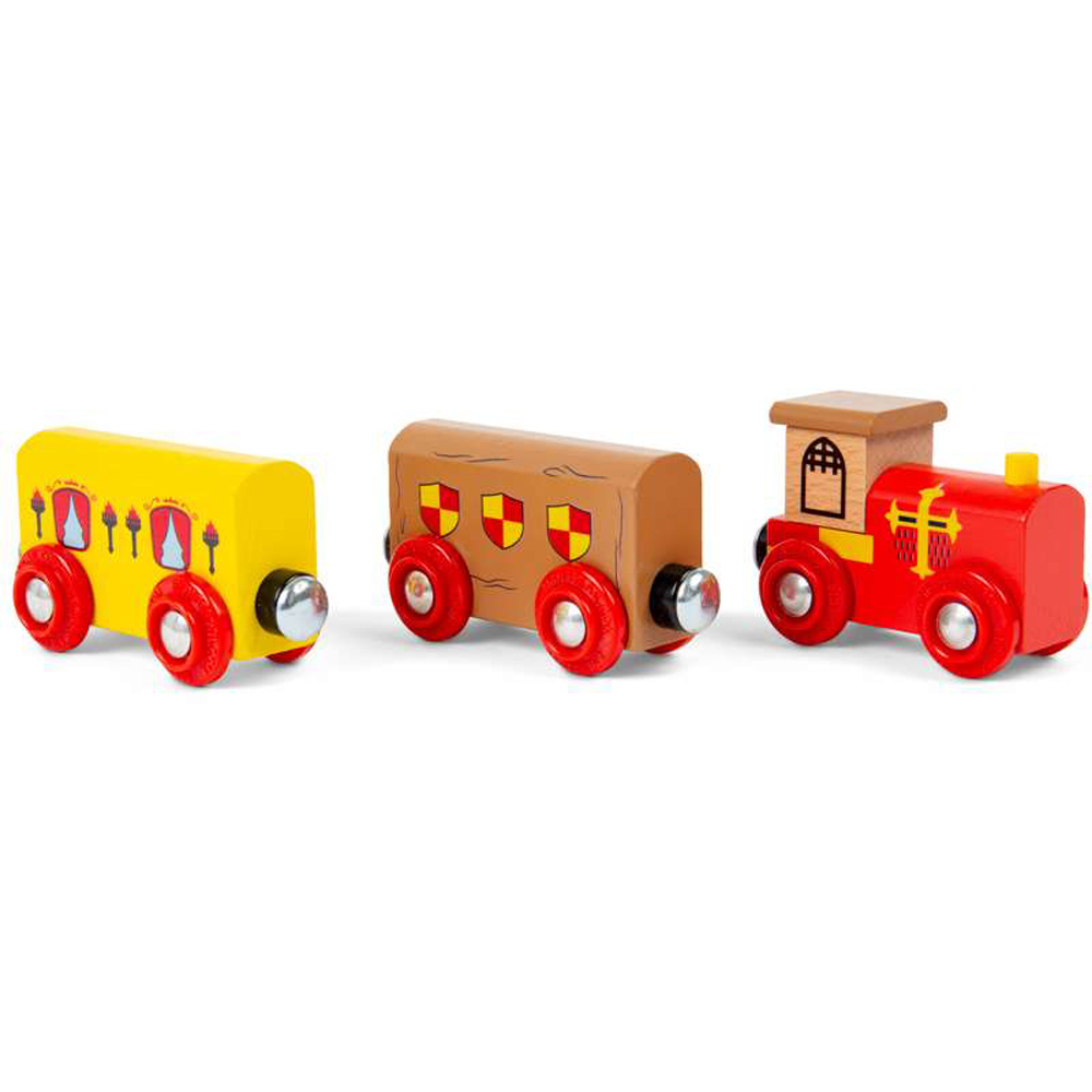 Bigjigs Rail Kids Medieval Train Railway Themed Playset 33 Piece Image 5