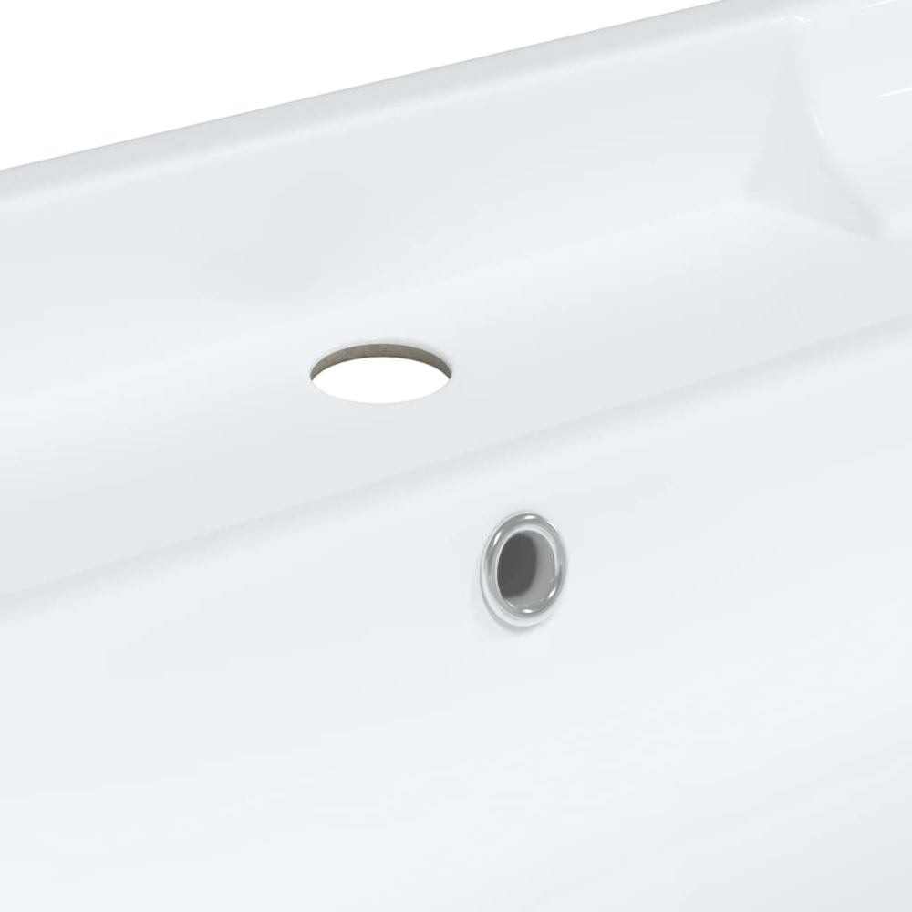 vidaXL White Ceramic Rectangular Bathroom Sink 230 x 480 x 710mm Image 5