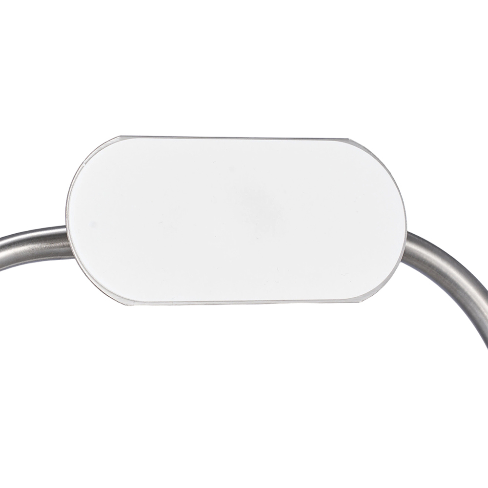 Living and Home Silver Self-Adhesive Stainless Steel Oval Towel Ring 20cm Image 7