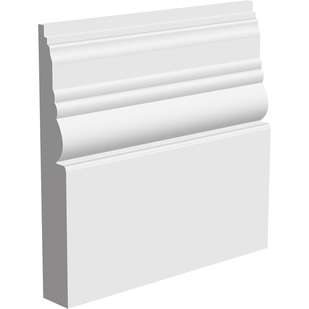 National Skirting White Antique Primed Skirting Board 18mm 195 x 4200mm Image 1