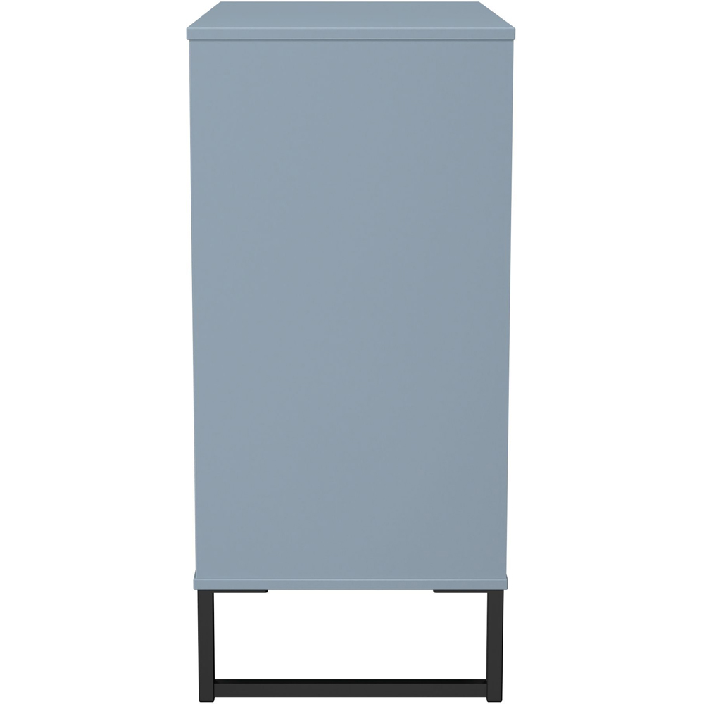 Crowndale Fluted 4 Drawer Denim Blue Chest of Drawers Ready Assembled Image 3