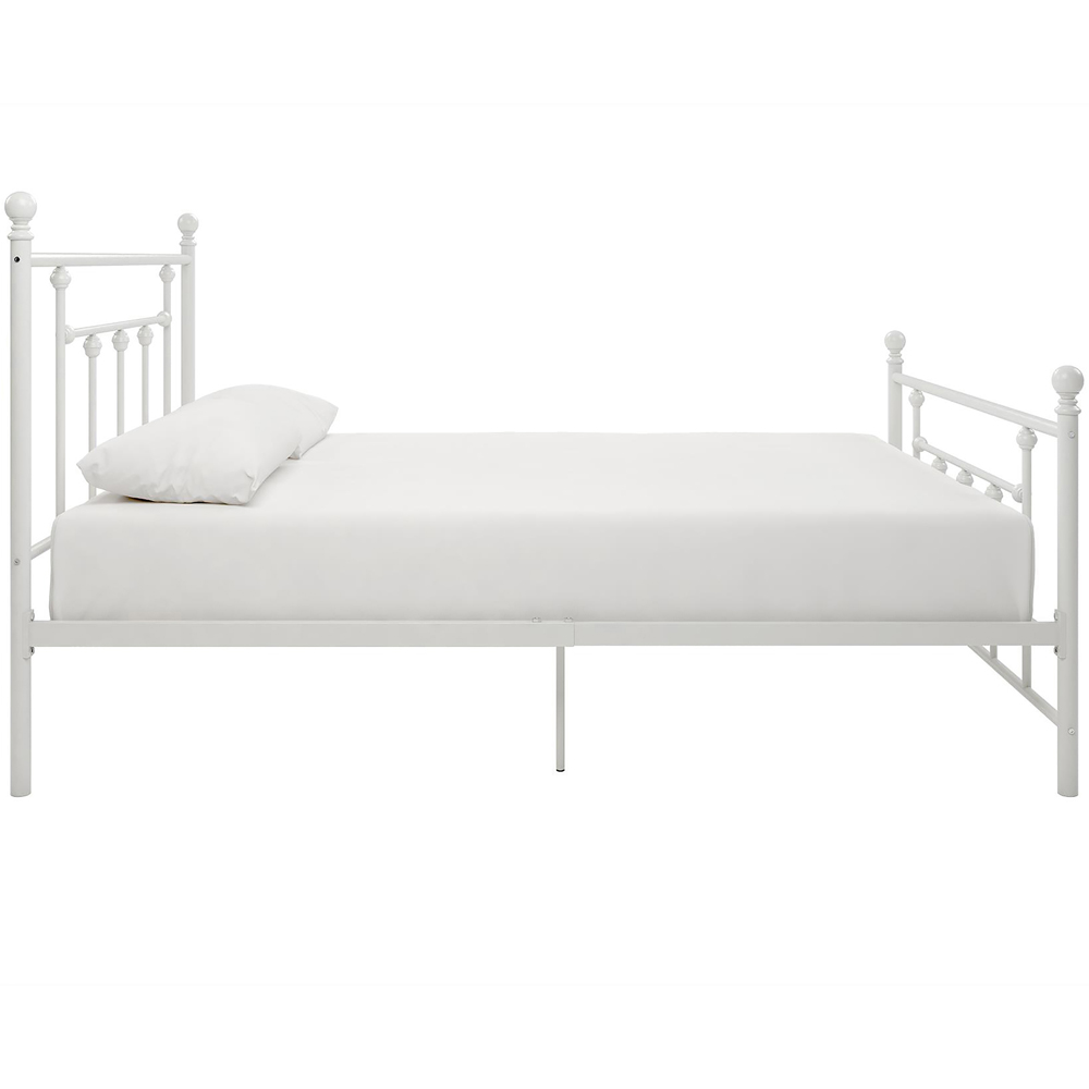 Dorel Manila Double White Metal Bed Frame Image 4