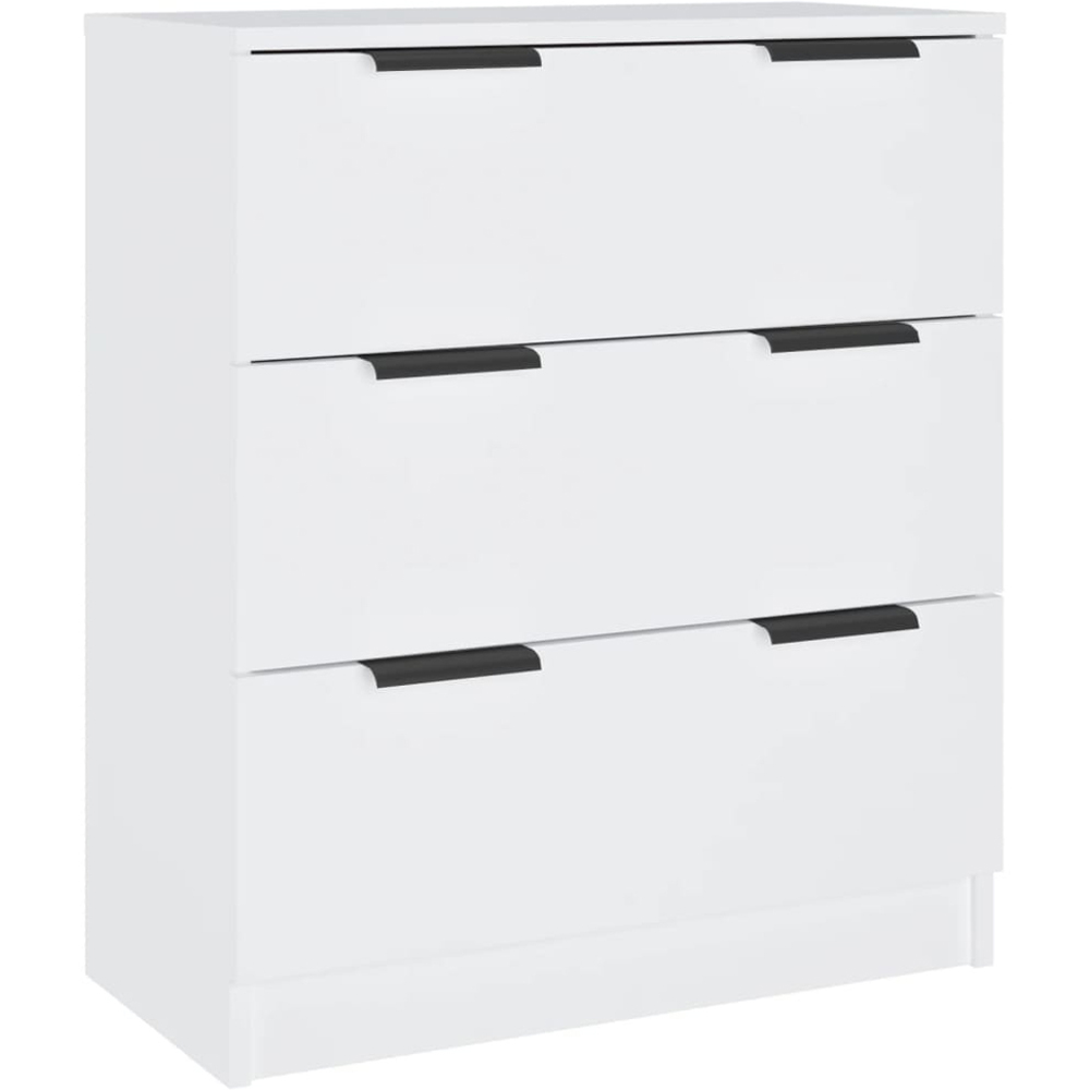 vidaXL 4 Door 3 Drawer White Sideboard 3 Piece Image 4
