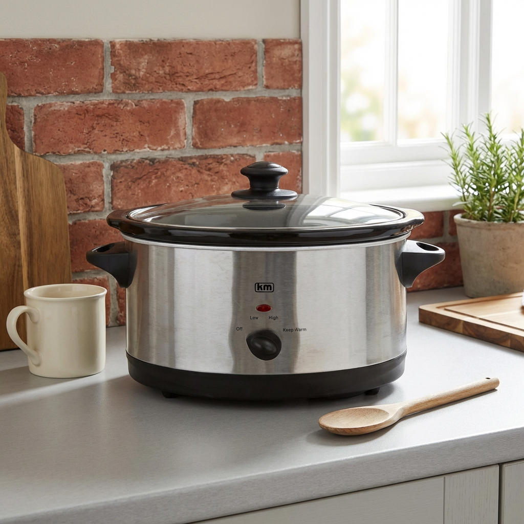 Kitchen Master Silver 5.5L Slow Cooker Image 2