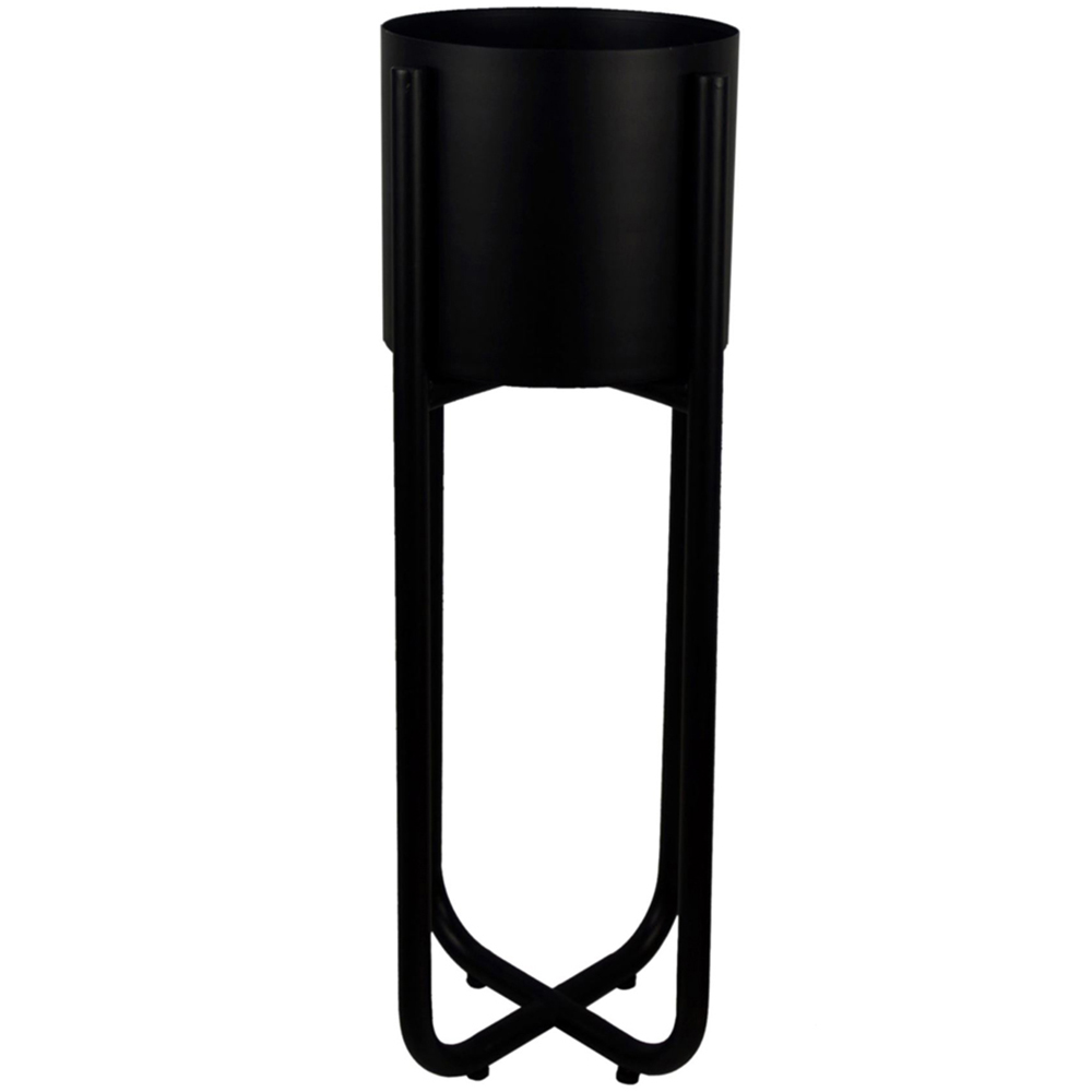 Leaf Black Metal Planter 20 x 18cm Image 3