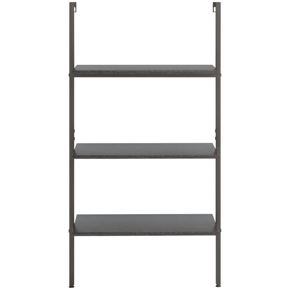 vidaXL 3-Tier Black Leaning Shelf Image 2