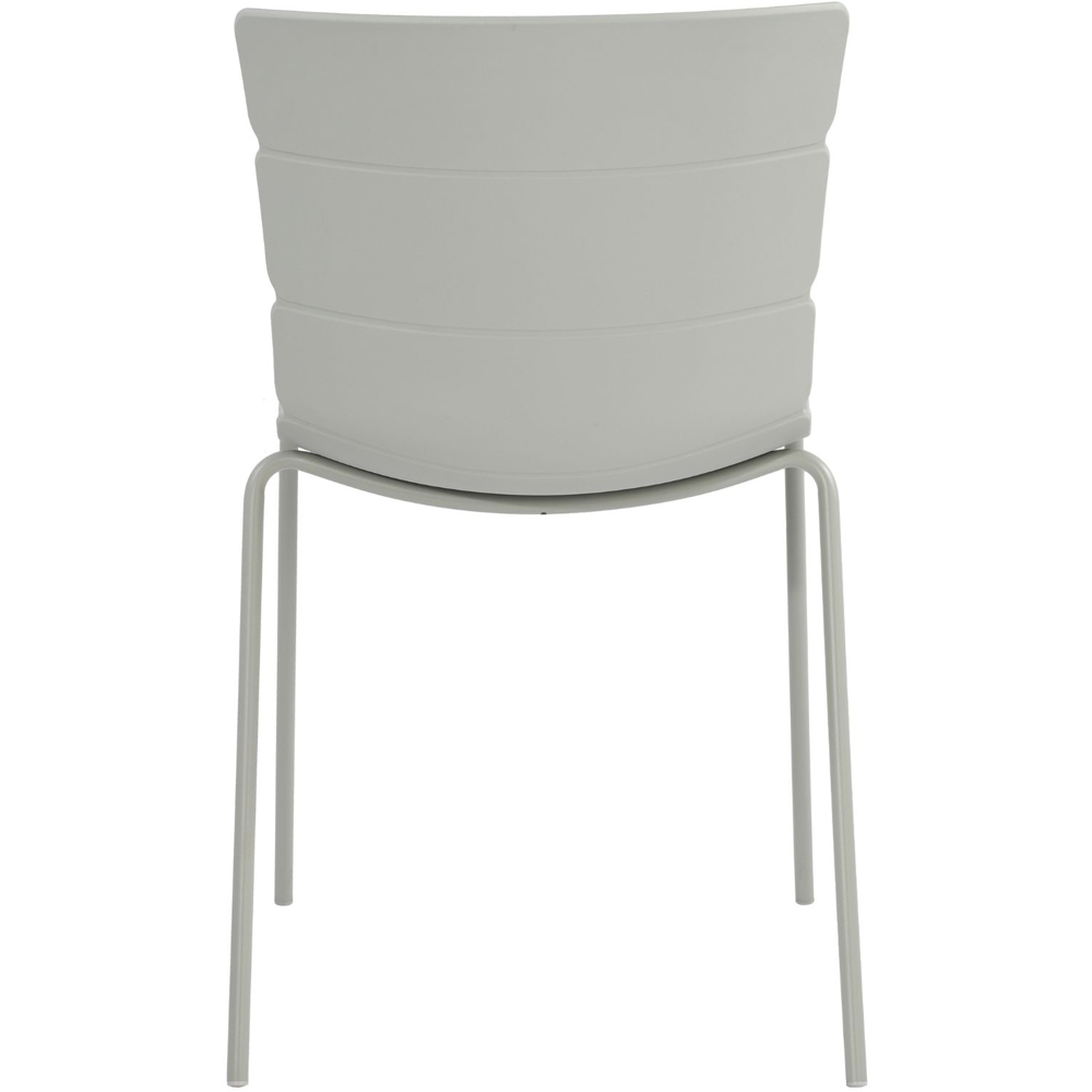 Core Products Bali Set of 2 Light Grey Plastic Kitchen Chair Image 7