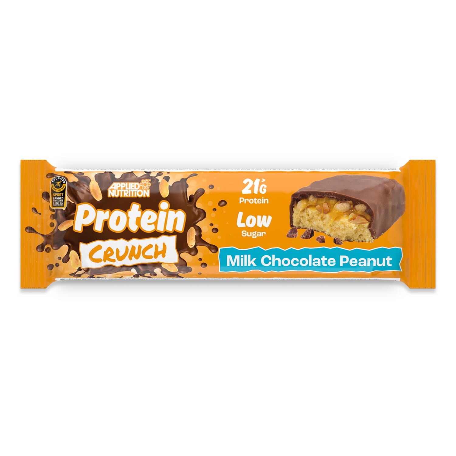 Milk Chocolate Peanut Protein Crunch Bar - Orange Image 1