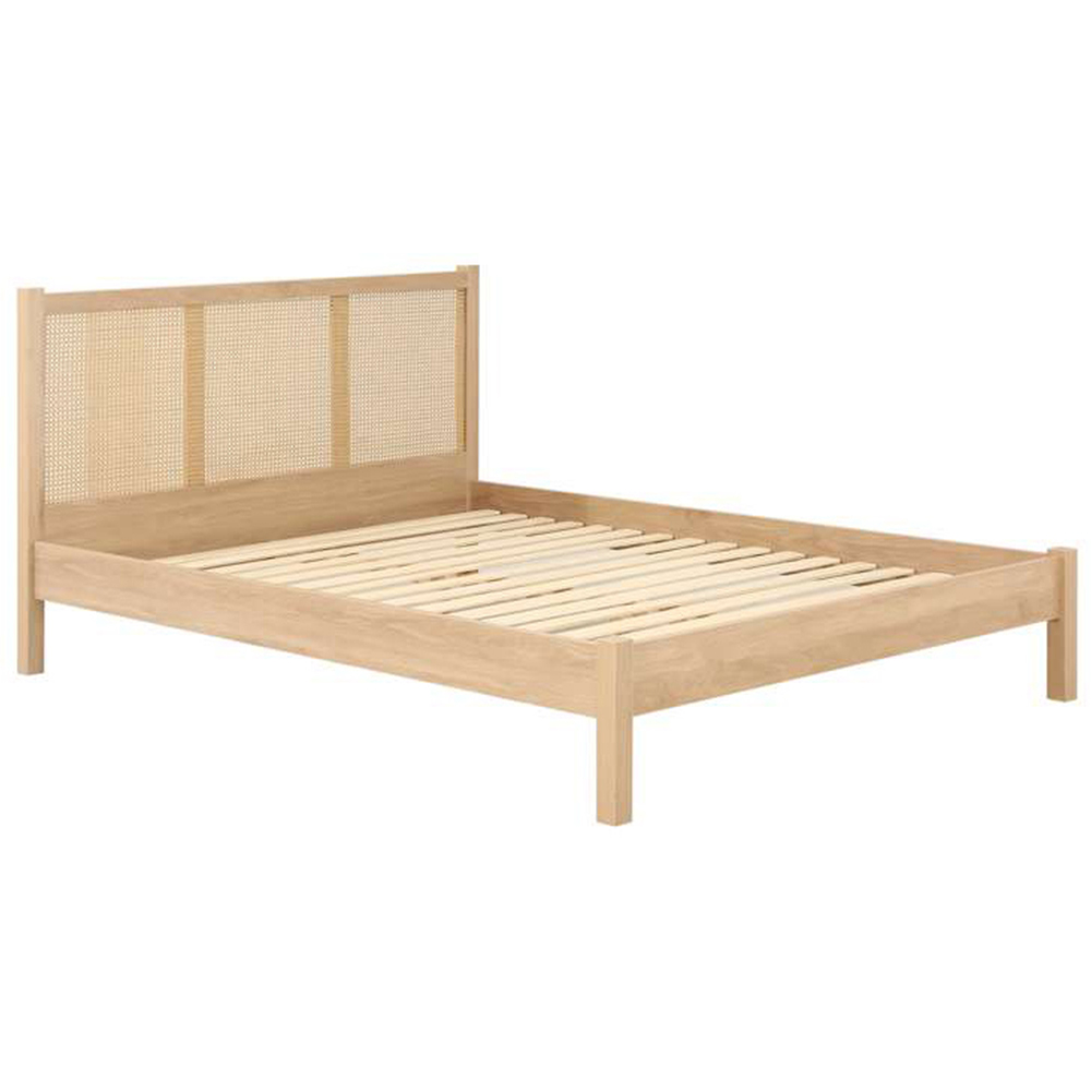 Croxley King Size Oak Rattan Bed Image 2