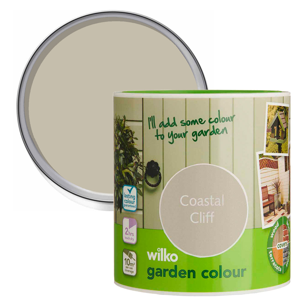 Wilko Garden Colour Coastal Cliff Wood Paint 1L Image 1