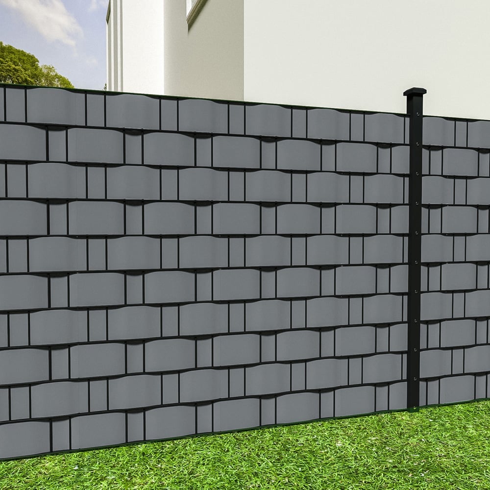 tectake Grey Opaque and Tear-Resistant Double Sided Privacy Film 19 x 3500cm Image 1