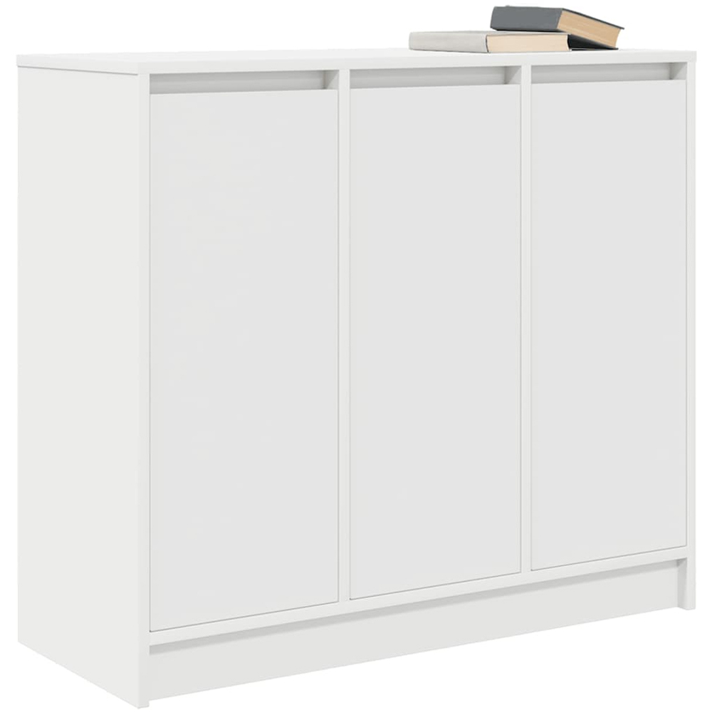 vidaXL 3 Door White Sideboard Image 3