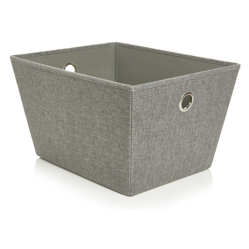 Wilko Large Charcoal Woven Storage Basket Wilko