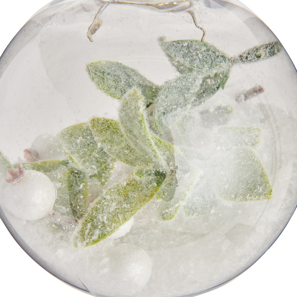 Wilko 6 Pack Frost Encapsulated Snowy Bauble Image 4