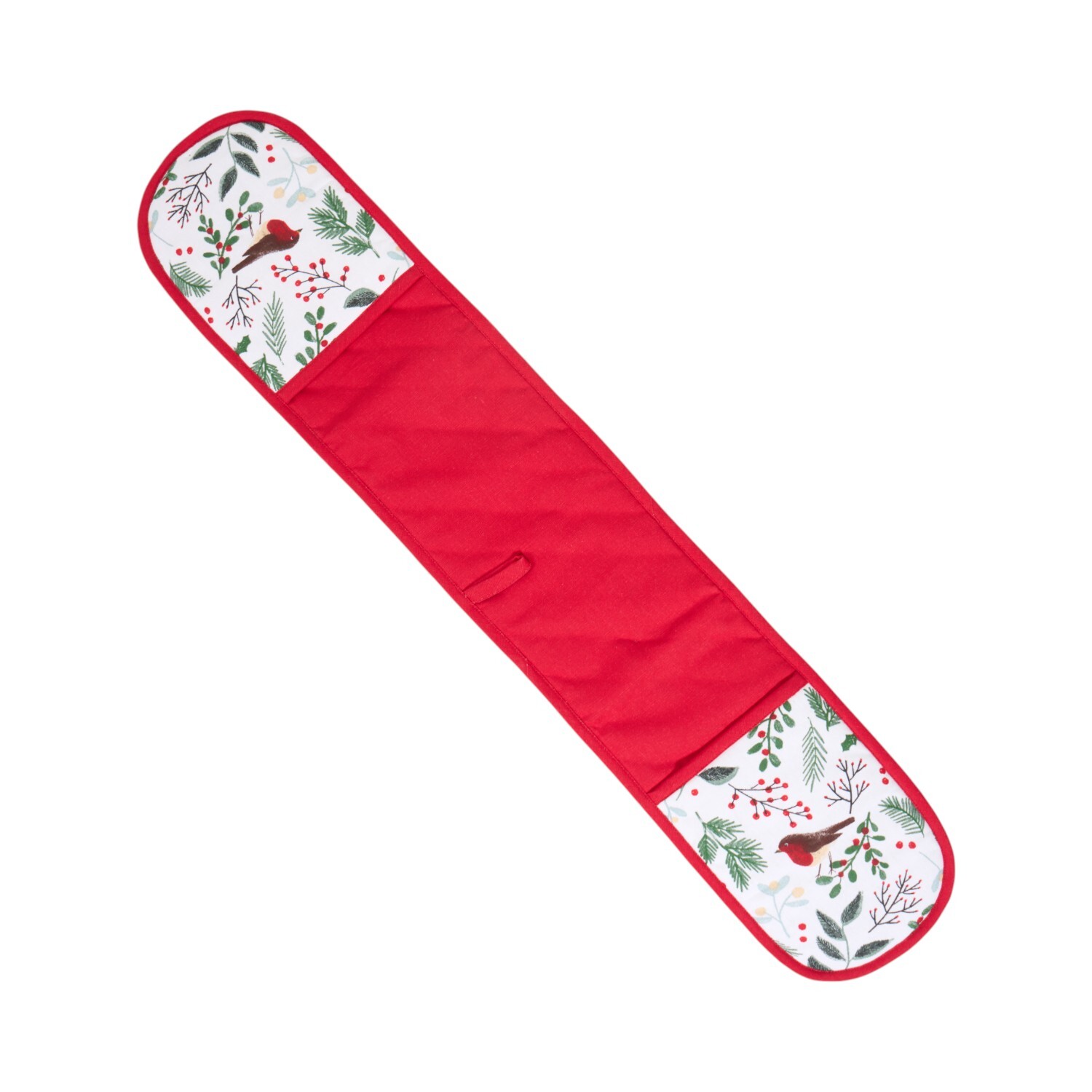 Mistletoe Robin Double Oven Glove Red Image 3