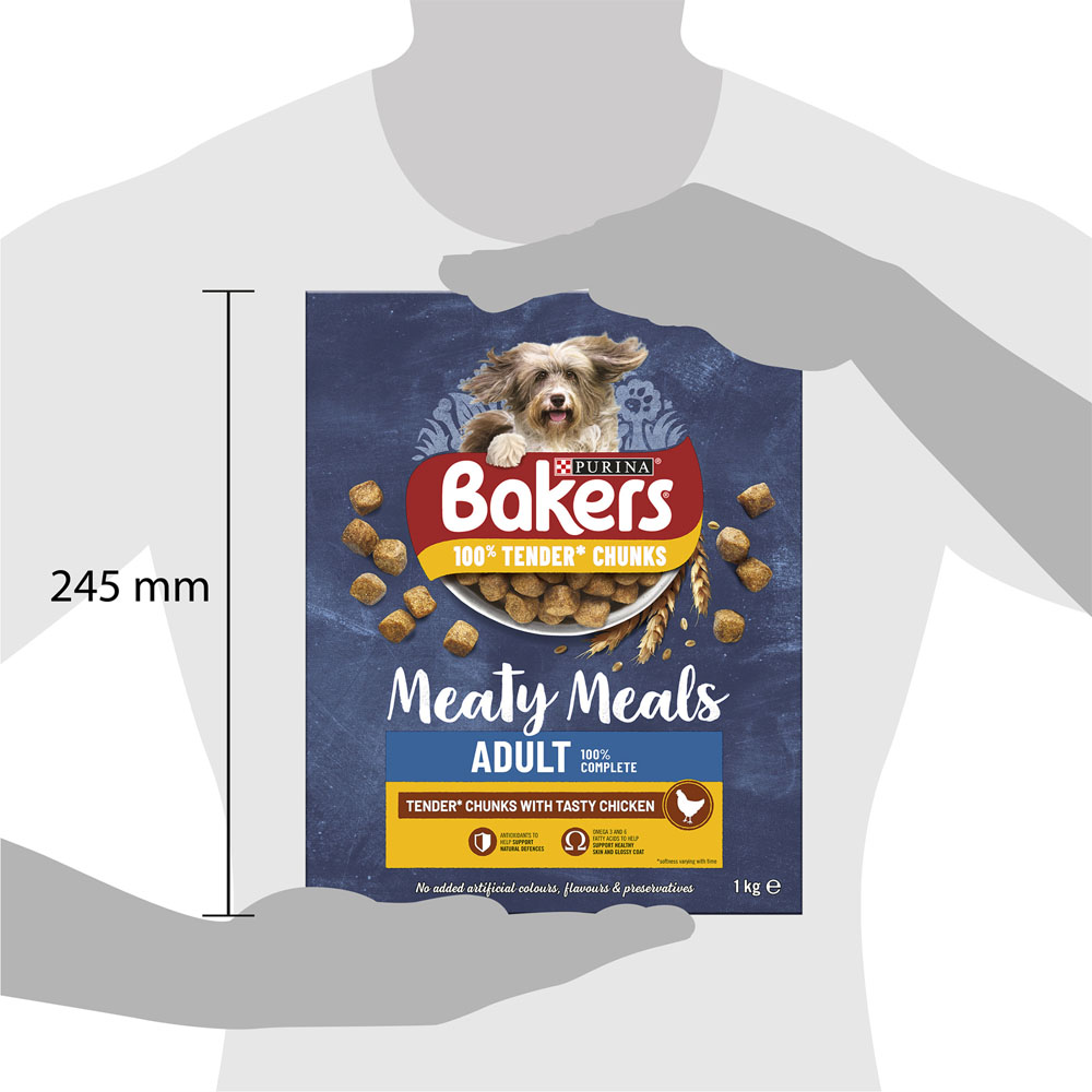 Bakers Meaty Meals Adult Dry Dog Food Chicken 1kg Image 7