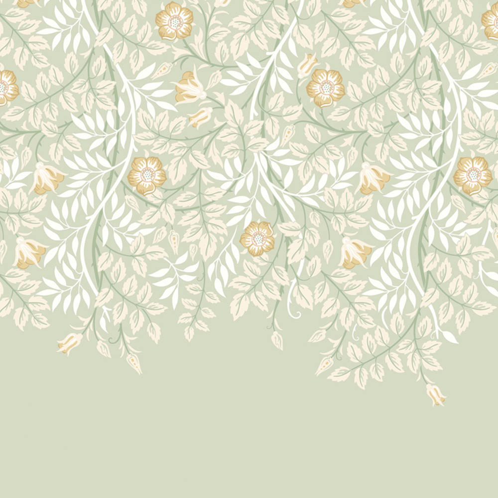 Origin Murals Cascading Rosehip Green Wall Mural Image 2