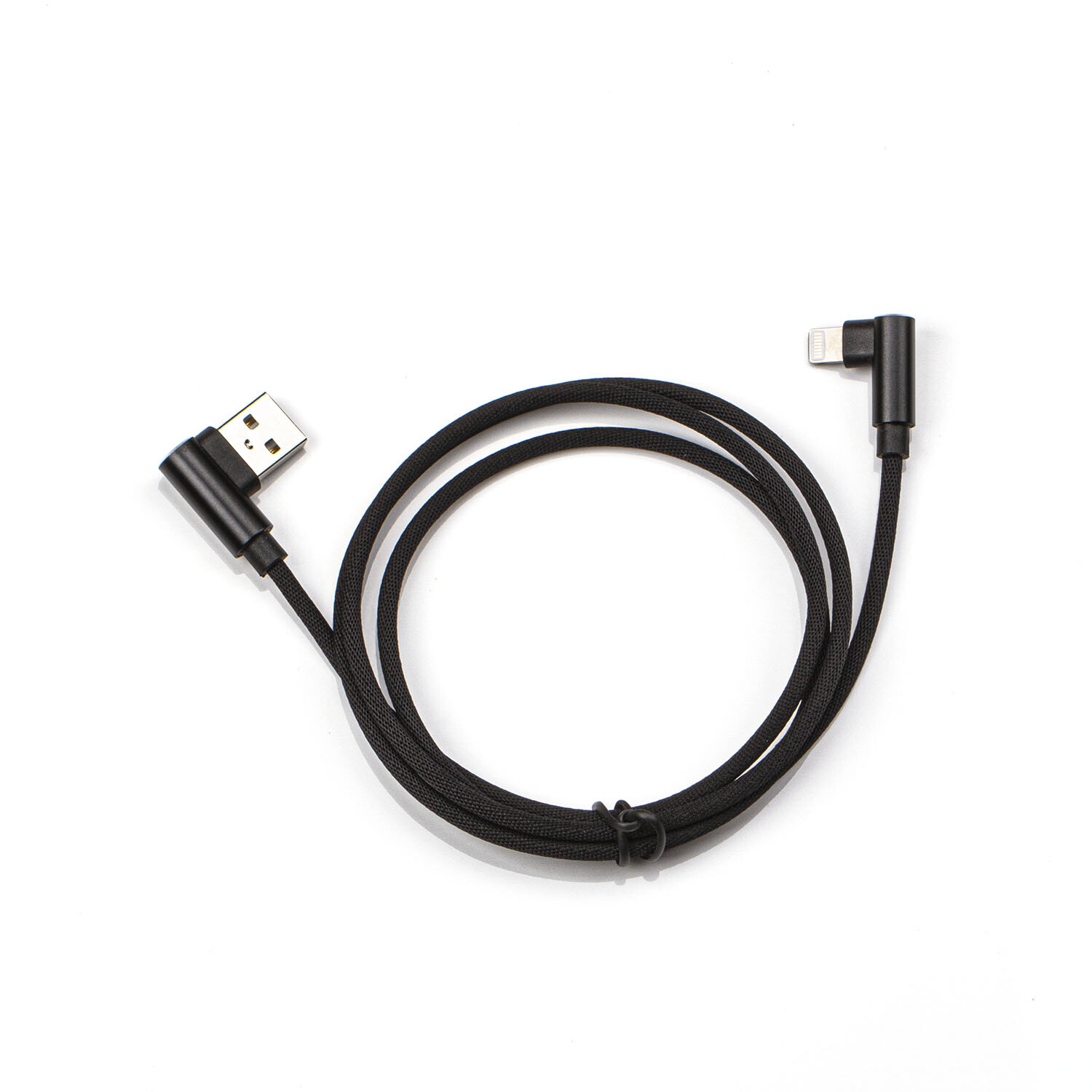 Lightning to USB Right Angle Cable 1m - Black Image 2