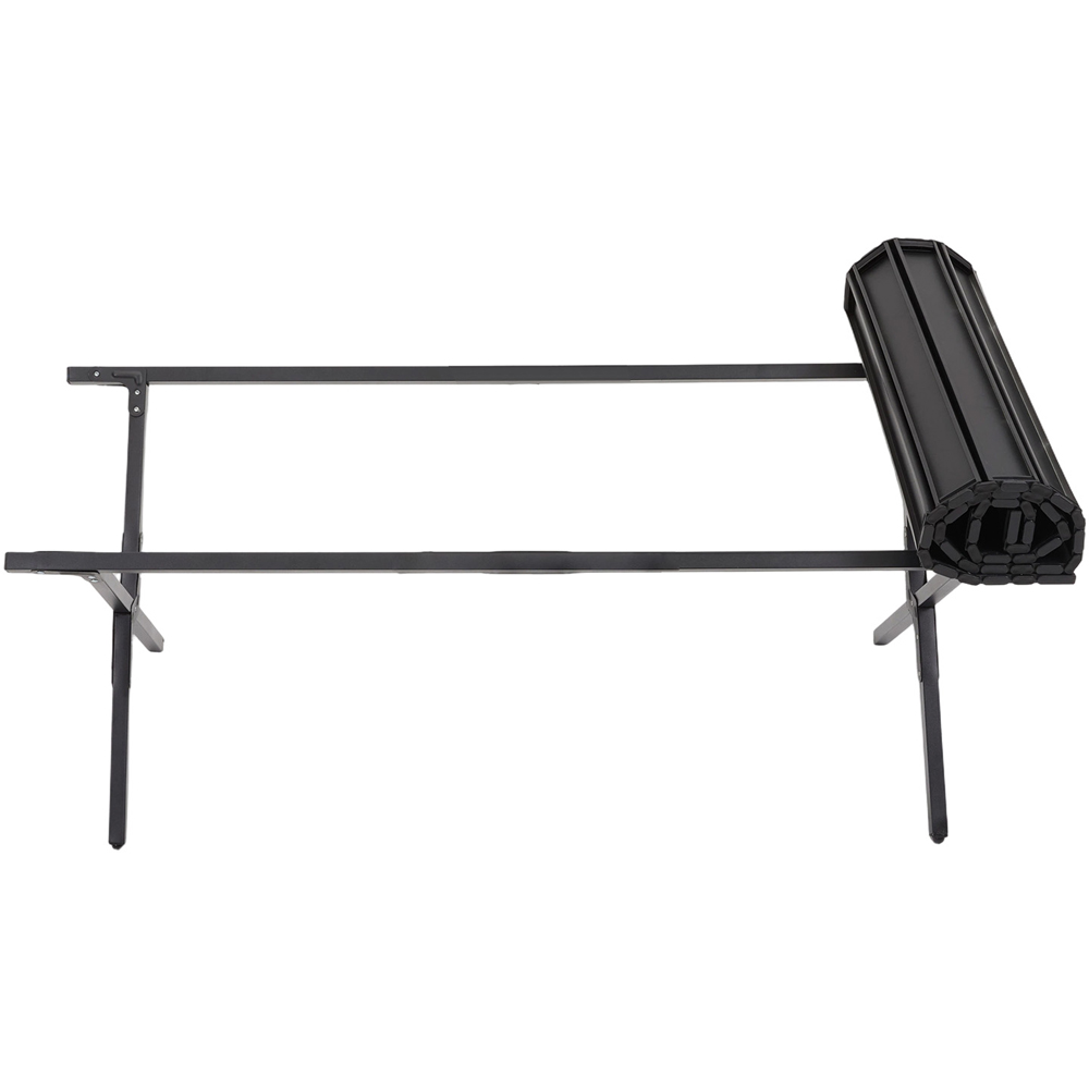 Living and Home 4 Seater 120cm Black Camping Table and Chair Set Image 4