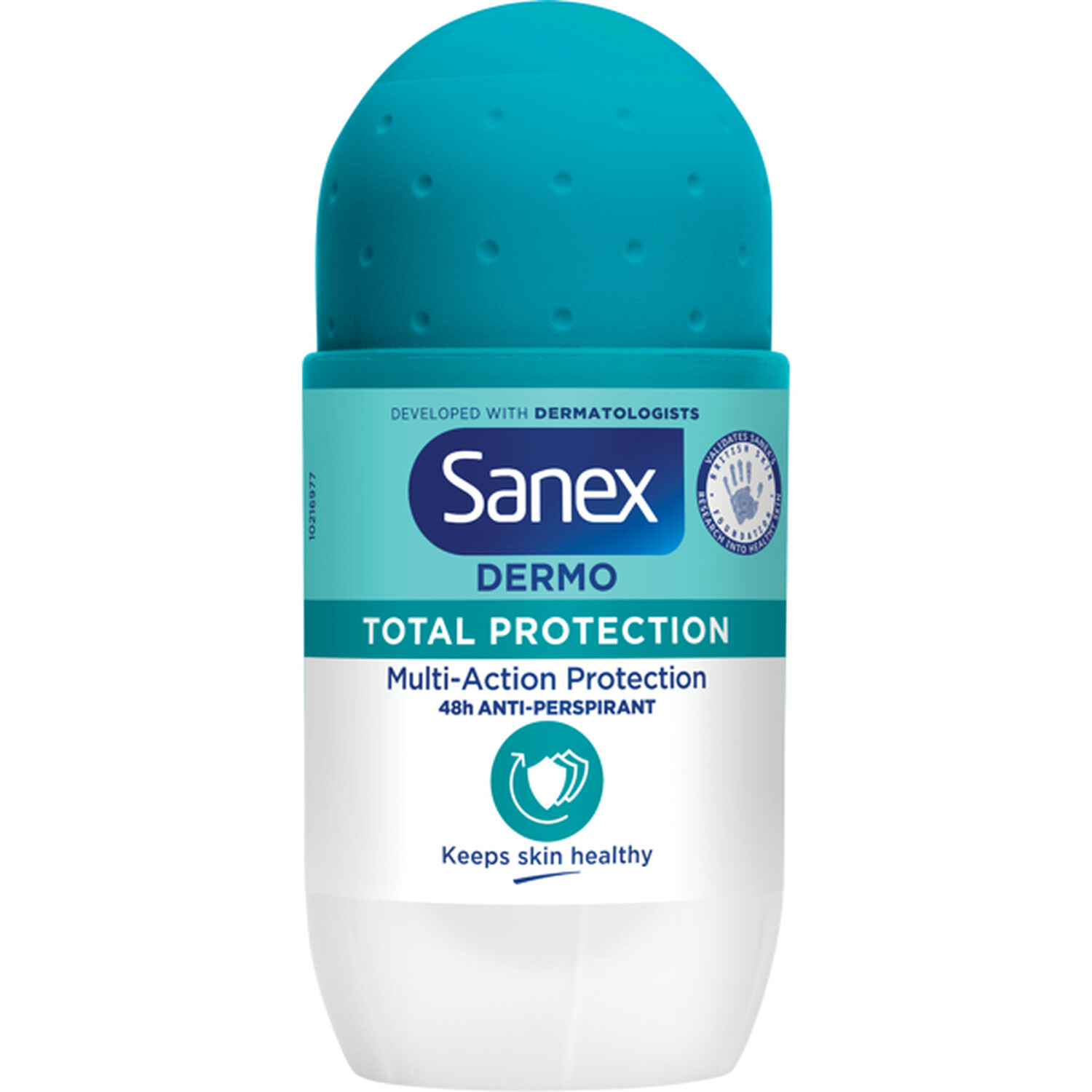 Sanex Dermo Total Protection Roll-On Antiperspirant 50ml - Blue Image