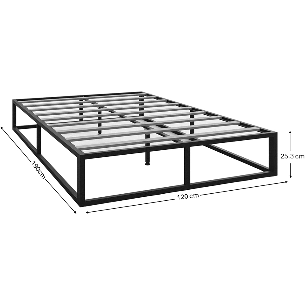 GFW Small Double Black Platform Bed Frame Image 7