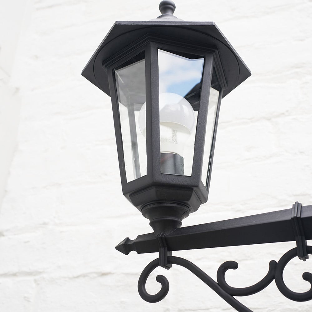 ValueLights Mayfair Black 3 Light Post Lamp Image 4