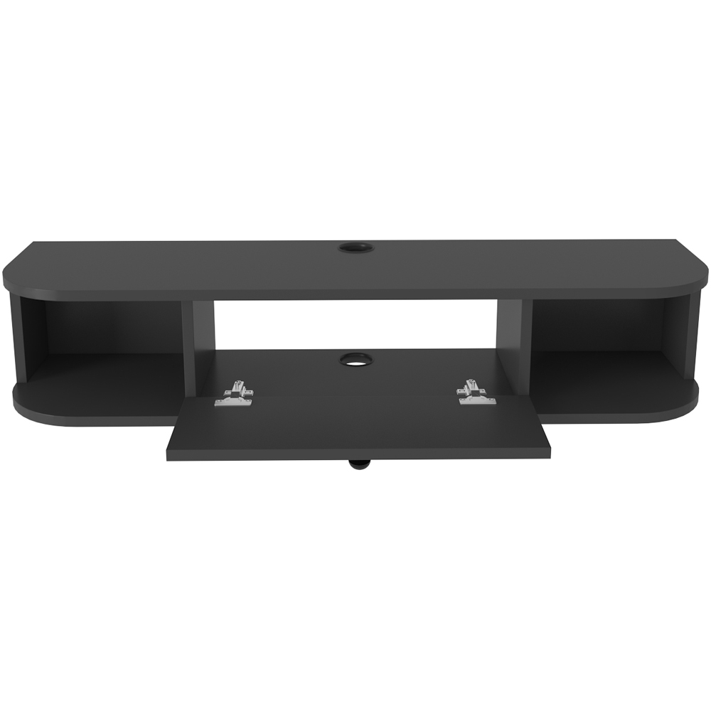 Decorotika Ibarra Single Door 2 Shelf Anthracite Wall Mounted TV Unit Image 6