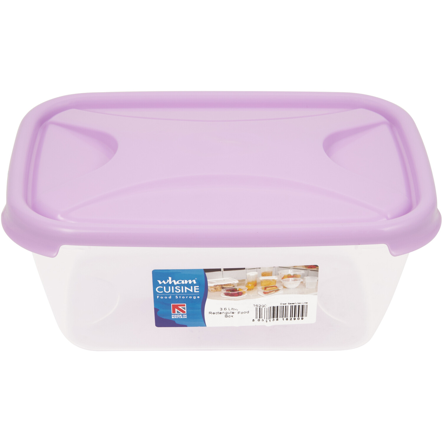 Rectangular Food Box & Lid - Lilac / 3.6l Image 3